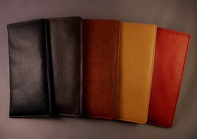  Top Grain soft Leather Eyeglass / Glasses slip case - Various colors