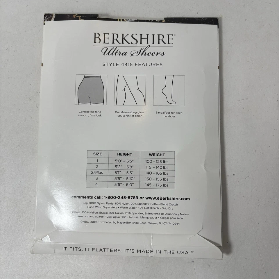 Pantimedias Berkshire Ultra Transparentes Nylon Talla 3 Control Top Sandalia Marfil G1 Foto 4 de 4