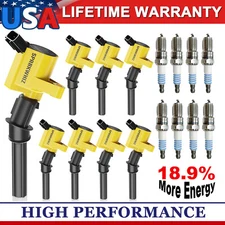 8Pack Ignition Coil & Spark Plug For 1999-2004 Ford F250 F350 Super Duty 5.4L US