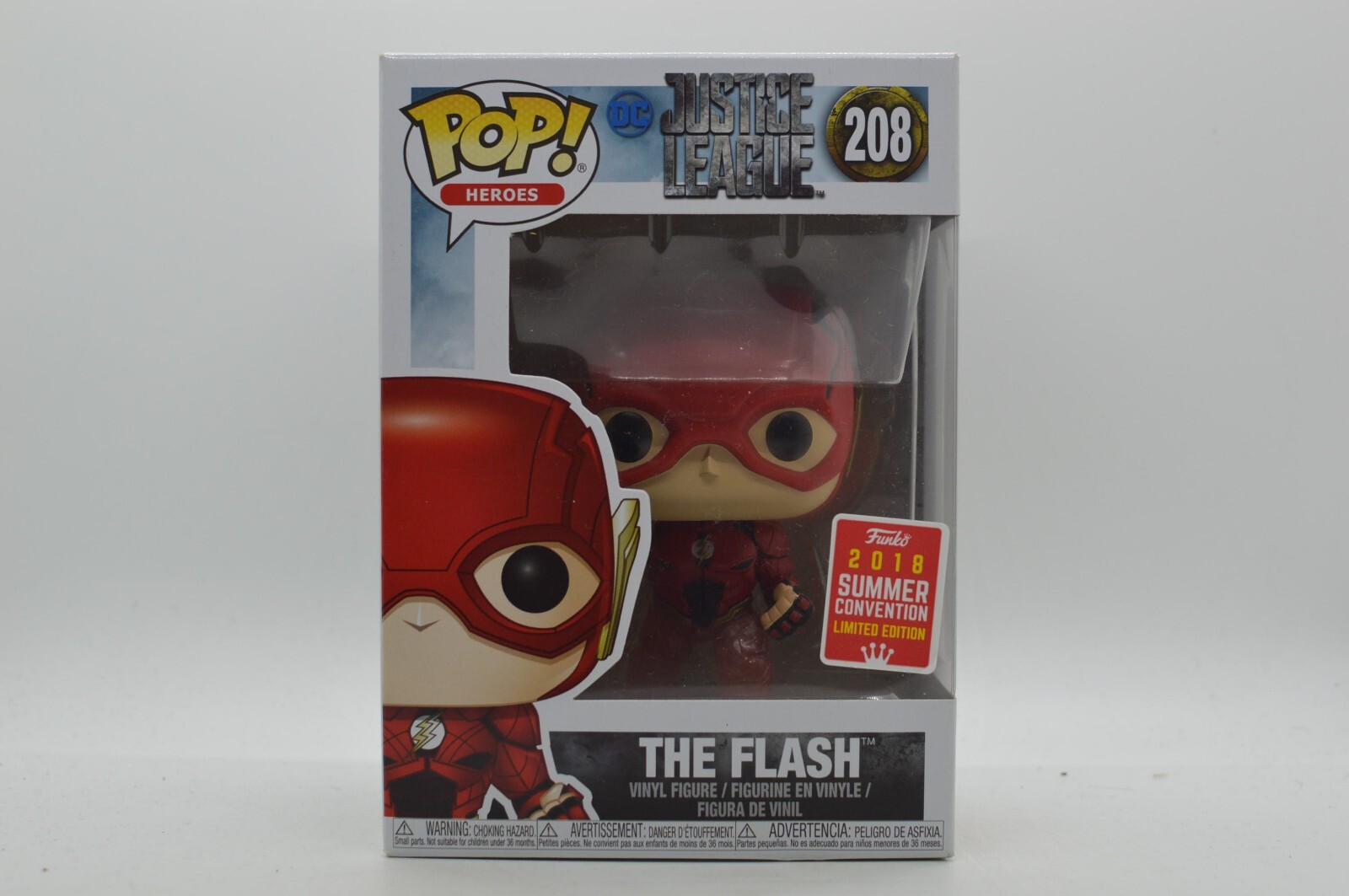 #208 The Flash Justice League Dc Heroes Funko Pop In Protector