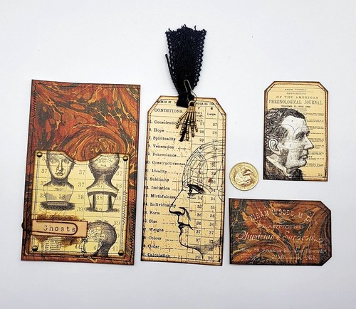 1-Halloween-Anatomy-Pocket-Embellishments-Junk Journal-Gothic-Linen Cardstock - Picture 2 of 2