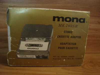 Mona MK-703SR Stereo Cassette Adapter For 8 Track Tape In Original Box