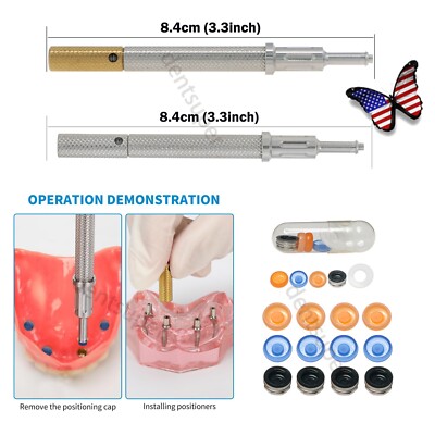 US Universal Implant Locator Caps Set PEEK Core Tool Abutment Removal Kit