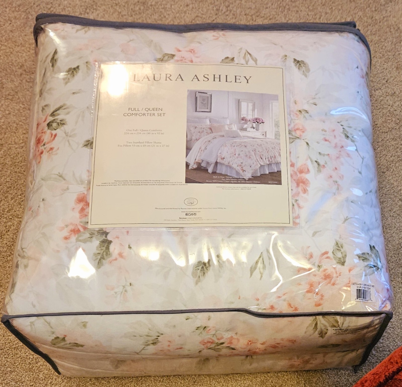 NEW IN PACKAGE Laura Ashley Wisteria Full/Queen Comforter Set w/2