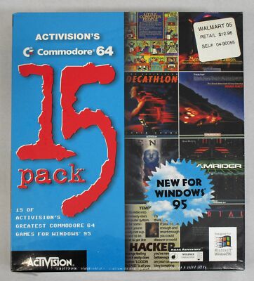 Activision's Commodore 64 15 Pack Computer Game PC CD-ROM 1995 NEW SEALED