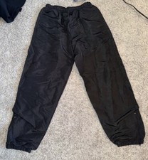 VINTAGE NWT GUESS JEANSWEAR WINDBREAKER BLACK PANTS Sz L 16-18 DISCONTINUED