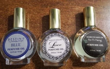 3 Marilyn Miglin .05 oz Perfume oils Destiny Blue / Lace / Fo-Ti-Tieng NEW!