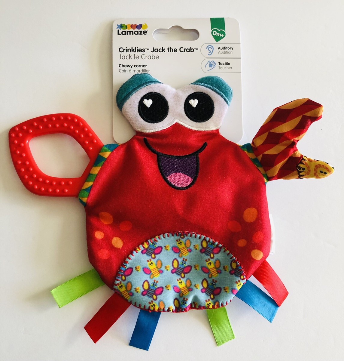 Lamaze Crinklies Jack the Crab with Chewy Corner Sensory & Teether