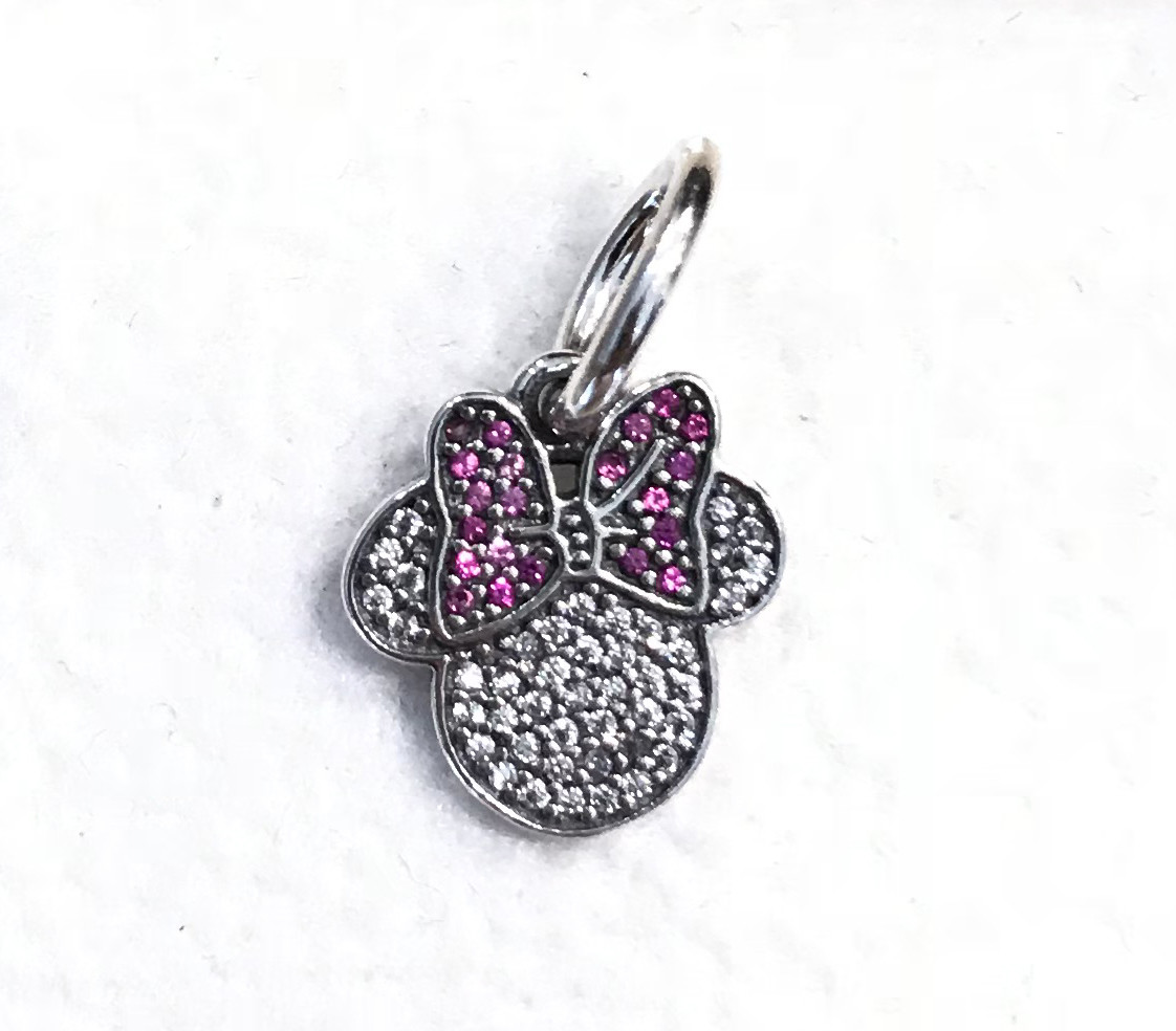Pandora Sparkling Minnie Icon, Red & Clear, Charm #791447CZ +FREE