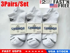 3 Pairs BOMBAS Men's Originals Ankle Socks, Size Medium  Original Tag
