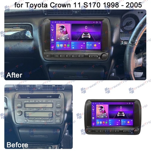 8 Core Car Radio for Toyota Crown 11 S170 1998 -2005 Carplay Andriod Auto 4G DSP - Picture 2 of 37