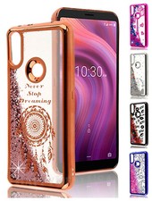 Funda protectora blindada diseño líquido brillo cromo cascada para Alcatel 3V (2019)