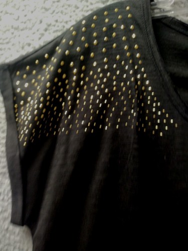 Ellen Tracy Company Shirt Womens XL Black Embellished Tee Blouse Top NWT 0598 - Picture 2 of 8