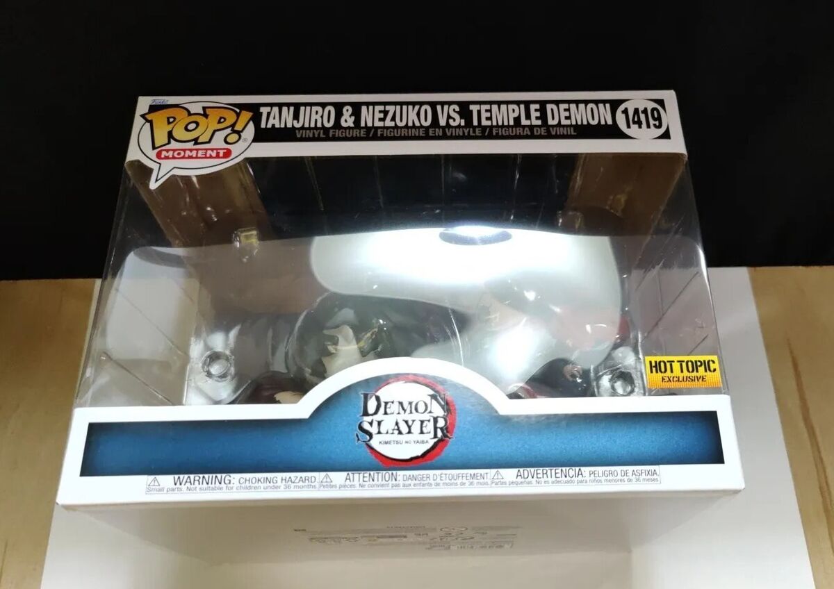 Funko Demon Slayer: Kimetsu No Yaiba Pop Moment Tanjiro & Nezuko Vs. Temple  Demon Vinyl Figure Hot Topic Exclusive