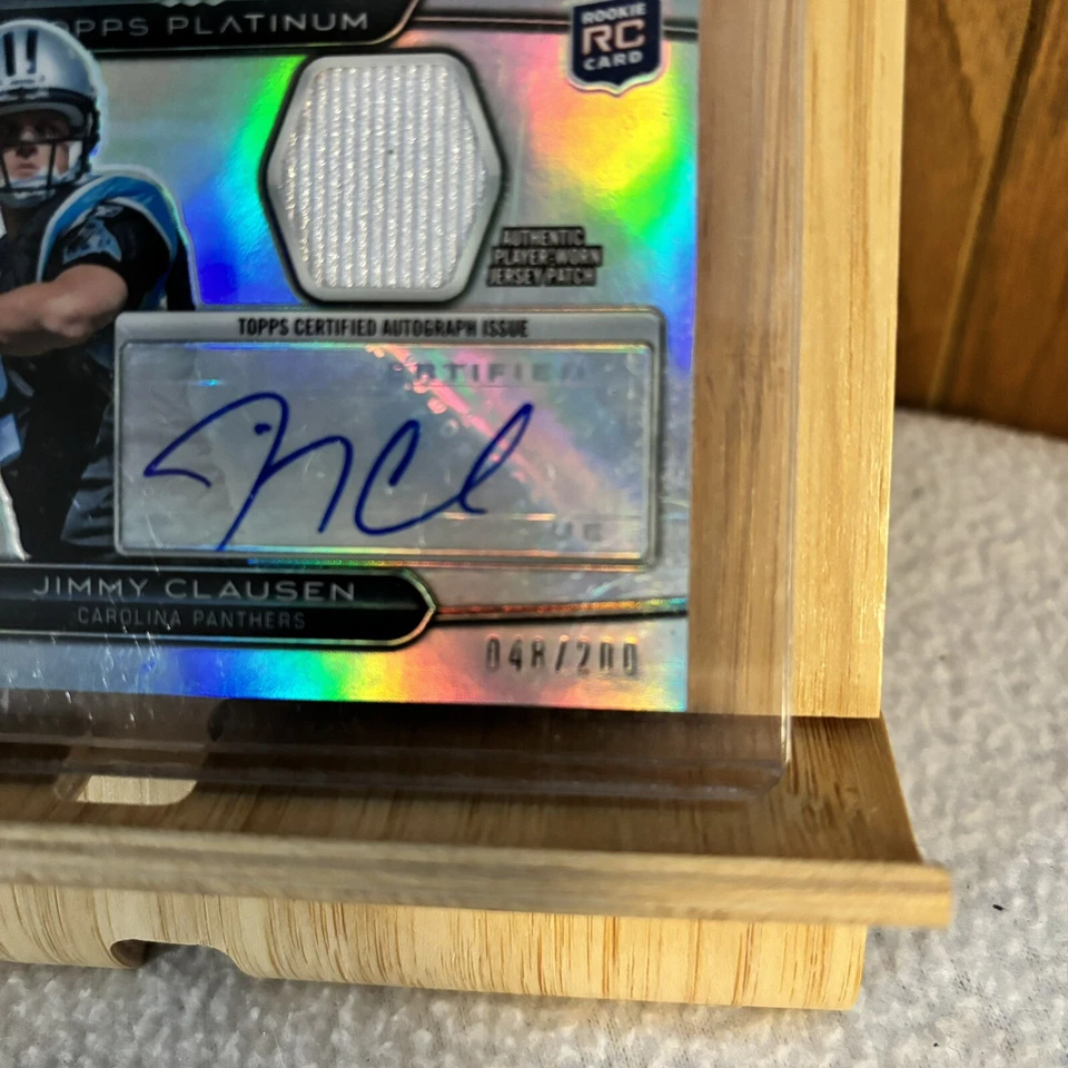 Jimmy Clausen 2010 Topps Platinum Autograph Game Used Jersey Rookie #048/200 - Image 2 of 3