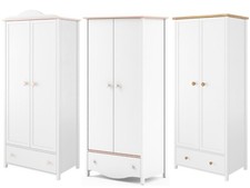 Kleiderschrank LMS Drehtürenschrank 2 Türen Weiß Schrank Kinderzimmer