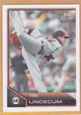 2011 TOPPS LINEAGE BASEBALL CLOTH STICKERS TIM LINCECUM #TCS40 NMMT/MINT *A4168