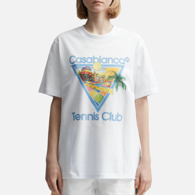 Casablanca Tシャツ CASABLANCA 24-JTS-00-05 Afro Cubism Tennis Club T-Shirt Organic