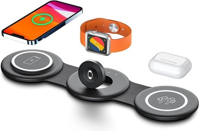 3 in 1 Wireless Charging Station (Adapter Included)
