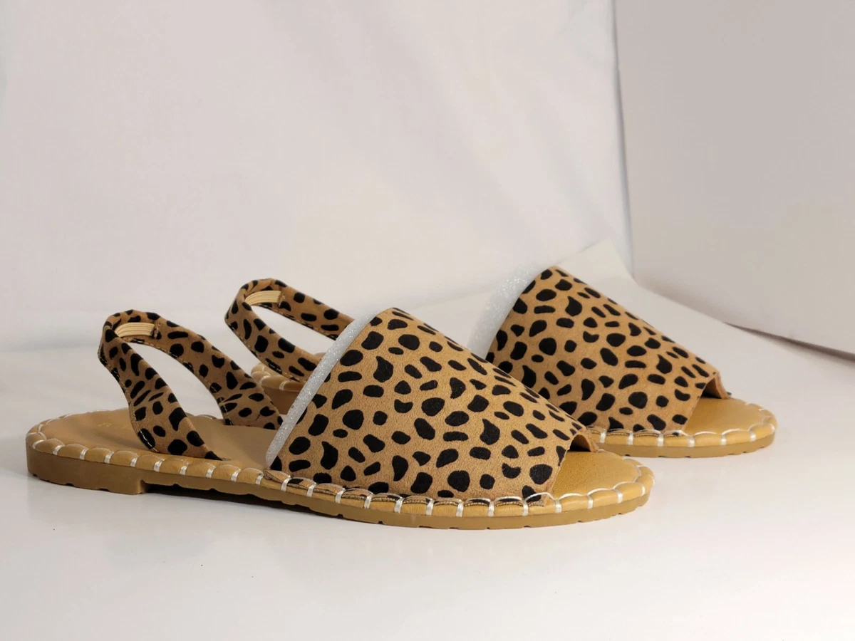 Bamboo leopard best sale sandals