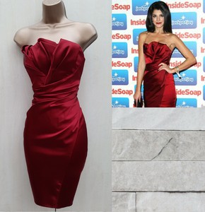 karen millen satin bodycon dress