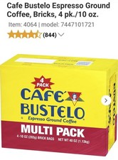 Café Bustelo Espresso Ground Coffee Bricks 4 Pack 10 oz Each 12.00 per pound