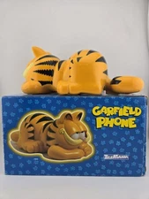 Vintage Garfield Telephone Telemania Phone Landline With Box