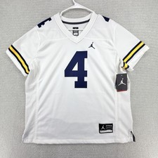 NWT Jordan Michigan Wolverines 4 Football Jersey Women s XL White Nike NCAA