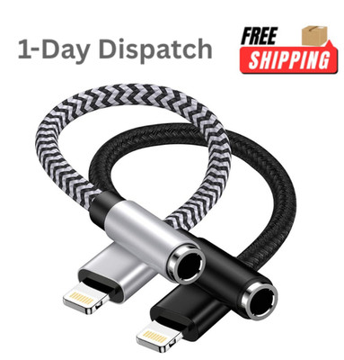 Haoano 2Pack iPhone Headphone Adapter MFi Certified Lightning to 3.5mm Aux