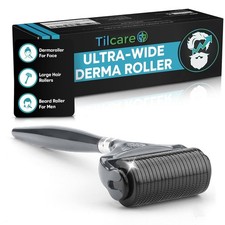 Beard and Hair Ultra Wide Derma Roller 1Pack - Sterile 1200 Grade A Titanium