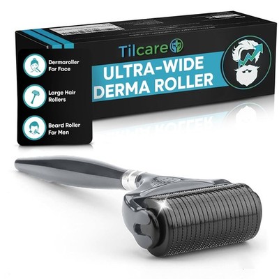 Beard and Hair Ultra Wide Derma Roller (1Pack) - Sterile 1200 Grade A Titanium