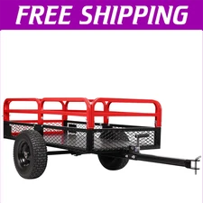 1500 Lbs Heavy Duty Steel Dump CartGarden Utility Trailer for ATV UTV Lawn Mower