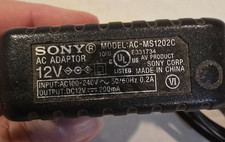 AC Adaptor Sony Model AC-MS1202C Genuine Original Black 6 ft. Untested
