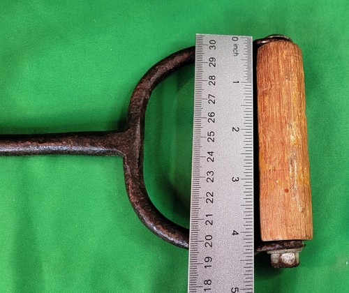 Vintage Wooden Handle Hay Hook Metal Rustic Decor Farmer Rancher Tool - Picture 5 of 14