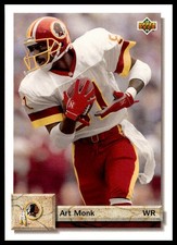 Art Monk #344 1992 Upper Deck