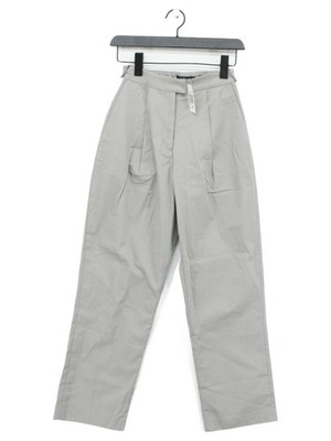 Fred Perry Women's Trousers UK 6 Grey 100% Cotton Straight Chino