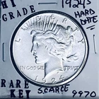 1924 S PEACE SILVER DOLLAR HI GRADE GENUINE U.S. MINT RARE KEY COIN 9970