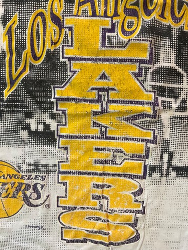 Vintage 1991 NBA Los Angeles Lakers All Over Print T-Shirt 2 Sided Print Fits S - Picture 4 of 8