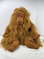 1988 Plush Creations Inc. Orangutang Monkey Realistic Hairy Companion Felt Face