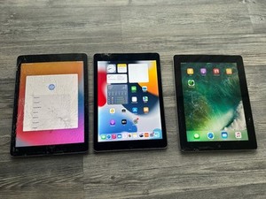 3 x defekte Apple iPad 6.Gen - Air 2 - iPad 1 - Displaybruch - Defekt - Bastler