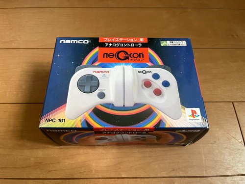 PS1 NEGCON WHITE Controller & BOX & Manual NAMCO PlayStation