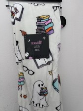 NWT Halloween Ghost Book Soft Throw Blanket Cute 60 IN X 70 IN Off White