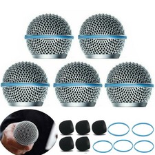 5PCS Microphone Grill Mic Grille Ball Head Mesh for Shure Beta58A SM58 pgx24