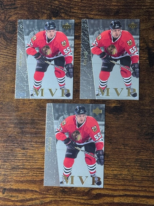 (3) 1996-97 Chicago Blackhawks Eric Daze Upper Deck SILVER MVP #UD37