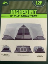 Quest Highpoint 18x10 Cabinet Tent Sleeps 12 New With Carry Case On Wheels Quest Highpoint 18x10 Cabinet Tent Sleeps 12 New With Carry Case On Wheels