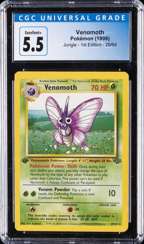 Venomoth (1st Edition) graded CGC 5.5 for sale on eBay