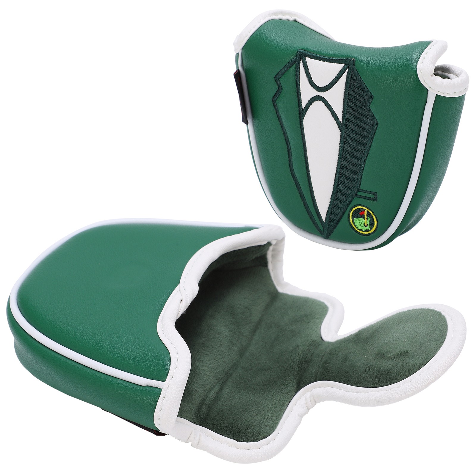 Putter Cover Green Embroidered Cue Protection Cover Semicircle Putter LW