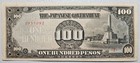 Philippines Japanese Invasion Money 100 Pesos 1940's Block 2
