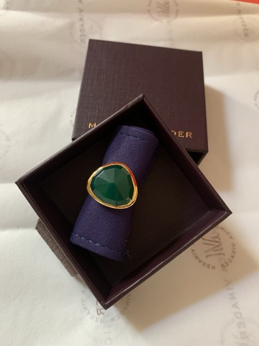 Monica Vinader Siren Ring 18k Gold Vermeil and Green Onyx, size 5.5(K) New💕❤️ - Picture 5 of 8
