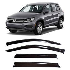 Tape-on Window Visors Sun Rain Guards Fit Vw Tiguan I 2008-2015 Wind Deflectors